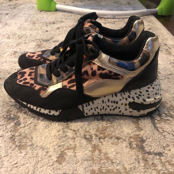 Steve Madden Bena Cheetah Print Wedge Sneakers - Picture 8 of 12